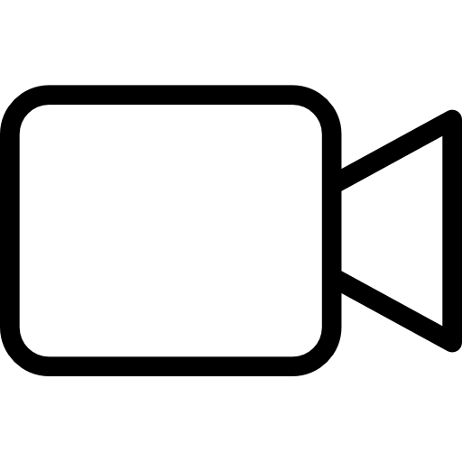 Icône de caméra vidéo pour production multimédia